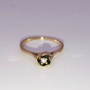 Diamond rose ring 10k